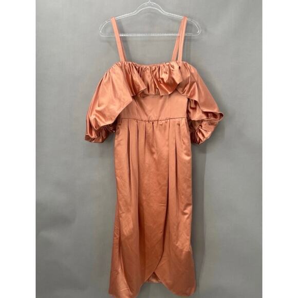 B72 Ulla Johnson Lelita Off Shoulder Dress Womens 6 Gala Maximalism Statement - Picture 4 of 8